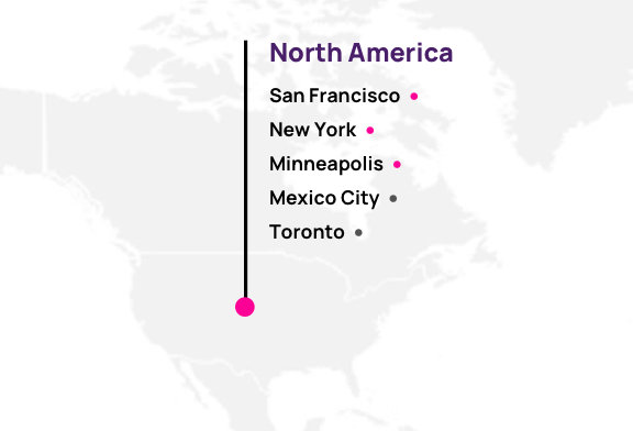 Map of Northern America